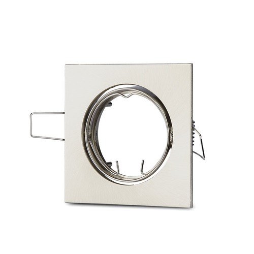 GU10 lampe - firkantet, satin nikkel