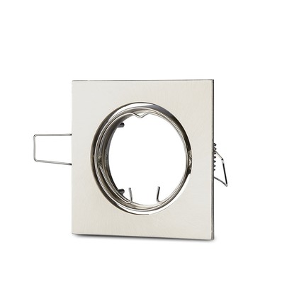 GU10 lampe - firkantet, satin nikkel
