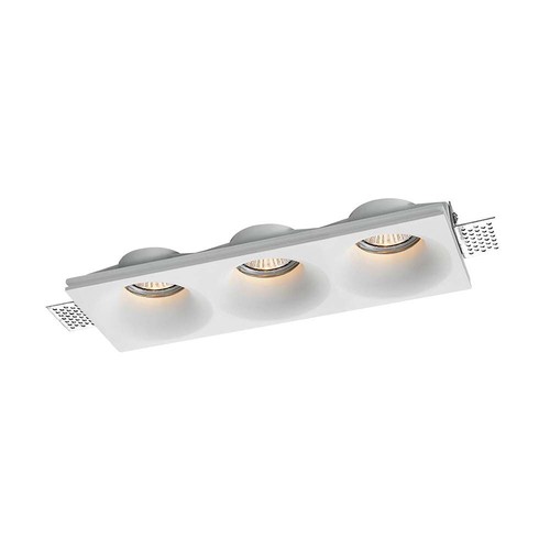 3xGU10 lampe rund hvit