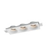 3xGU10 lampe rund hvit