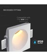 GU10 Downlight i gips - Rund/Firkantet, hvit, IP20 innendørs, uten lyskilde