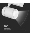35W LED skinnespot - 4000K, hvitt hus.