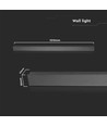 16W Vegg lys, indirekte, 16W - 3000K Sort, 1010*60*50mm, IP65 inne/ute.
