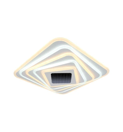 150W LED Smart Taklampe - Dekorativ, 50x50x7cm, 3i1, Dimbar, Fjernkontroll