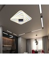 150W LED Smart Taklampe - Dekorativ, 50x50x7cm, 3i1, Dimbar, Fjernkontroll