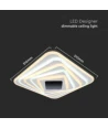150W LED Smart Taklampe - Dekorativ, 50x50x7cm, 3i1, Dimbar, Fjernkontroll