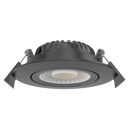 LEDlife Dim2Warm+CCT RA96 sort innfellingsspot - Hull: Ø6,8 cm, Mål: Ø8,3 cm, 7W, hvit kant, dimbar, 230V