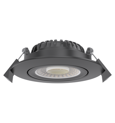 LEDlife Dim2Warm+CCT RA96 sort innfellingsspot - Hull: Ø6,8 cm, Mål: Ø8,3 cm, 7W, hvit kant, dimbar, 230V