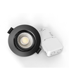 LEDlife Dim2Warm+CCT RA96 sort innfellingsspot - Hull: Ø6,8 cm, Mål: Ø8,3 cm, 7W, hvit kant, dimbar, 230V