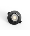 LEDlife Dim2Warm+CCT RA96 sort innfellingsspot - Hull: Ø6,8 cm, Mål: Ø8,3 cm, 7W, hvit kant, dimbar, 230V