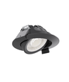 LEDlife Dim2Warm+CCT RA96 sort innfellingsspot - Hull: Ø6,8 cm, Mål: Ø8,3 cm, 7W, hvit kant, dimbar, 230V