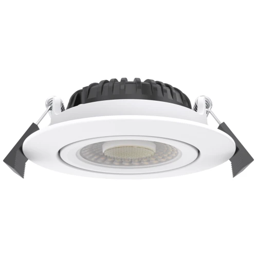 LEDlife Dim2Warm+CCT RA96, hvit innfellingsspot - Hull: Ø6,8 cm, Mål: Ø8,3 cm, 7W, hvit kant, dimbar, 230V