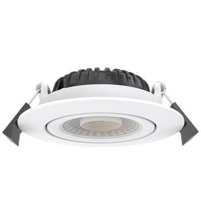 LEDlife Dim2Warm+CCT RA96, hvit innfellingsspot - Hull: Ø6,8 cm, Mål: Ø8,3 cm, 7W, hvit kant, dimbar, 230V
