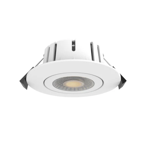LEDlife Dim2Warm+CCT RA96 hvit innfellingsspot - Roterbar, Hull: Ø6,8 cm, Mål: Ø8,3 cm, 7W, hvit kant, dimbar, 230V