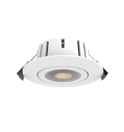 LEDlife Dim2Warm+CCT RA96 hvit innfellingsspot - Roterbar, Hull: Ø6,8 cm, Mål: Ø8,3 cm, 7W, hvit kant, dimbar, 230V