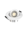 7W RA96 CCT + DimToWarm innfelt spotlight dimbar - Roterbar, Hull: Ø6,8 cm, Mål: Ø9,3 cm, Hvit kant