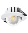 7W RA96 CCT + DimToWarm innfelt spotlight dimbar - Roterbar, Hull: Ø6,8 cm, Mål: Ø9,3 cm, Hvit kant