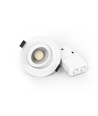LEDlife Dim2Warm+CCT RA96 hvit innfellingsspot - Roterbar, Hull: Ø6,8 cm, Mål: Ø8,3 cm, 7W, hvit kant, dimbar, 230V