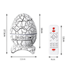 Galakse-projektør - Dinosaur-egg, 5V USB, fjernkontroll