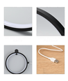 Slim Sirkel RGBIC lampe - Hvit, Ø30cm, Bluetooth, 5V USB