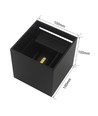 6W CUBIC vegglampe - IP65, RGB+CCT, Zigbee, sort, firkantet, opp/ned, justerbar, inne / ute, inkl. lyskilde