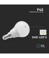 V-TAC pære 4,5W E14 - P45 plast, 4000K
