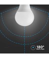 V-TAC pære 4,5W E14 - P45 plast, 4000K