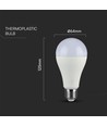 A65 LED Plastpære 15W E27 - 3000K, 200°