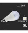 A65 LED Plastpære 15W E27 - 3000K, 200°