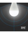 A65 LED Plastpære 15W E27 - 3000K, 200°