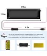 1x Pixel matrise-panel 32x96 - Bluetooth, 5V USB