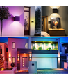6W CUBIC RGB+CCT vegglampe - IP65, Tuya Smart, sort, firkantet, opp/ned, justerbar, inne / ute, inkl. lyskilde