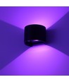 6W Vegglampe, Hue-kompatibel - IP65, Rund, RGB+CCT, Zigbee, sort, opp/ned, justerbar, inne/ute, inkl. lyskilde