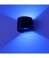 6W Vegglampe, Hue-kompatibel - IP65, Rund, RGB+CCT, Zigbee, sort, opp/ned, justerbar, inne/ute, inkl. lyskilde