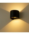 6W Vegglampe, Hue-kompatibel - IP65, Rund, RGB+CCT, Zigbee, sort, opp/ned, justerbar, inne/ute, inkl. lyskilde