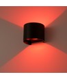 6W Vegglampe, Hue-kompatibel - IP65, Rund, RGB+CCT, Zigbee, sort, opp/ned, justerbar, inne/ute, inkl. lyskilde