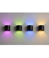 6W Vegglampe - IP65, Rund, RGB+CCT, Zigbee, sort, opp/ned, justerbar, inne / ute, inkl. lyskilde