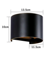 6W Vegglampe, Hue-kompatibel - IP65, Rund, RGB+CCT, Zigbee, sort, opp/ned, justerbar, inne/ute, inkl. lyskilde