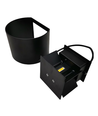 6W Vegglampe, Hue-kompatibel - IP65, Rund, RGB+CCT, Zigbee, sort, opp/ned, justerbar, inne/ute, inkl. lyskilde