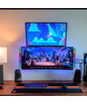 RGBIC musikk-synkroniserings skrivebordslampe - 18cm, innebygd batteri, Bluetooth