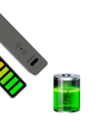 RGBIC musikk-synkroniserings skrivebordslampe - 18cm, innebygd batteri, Bluetooth