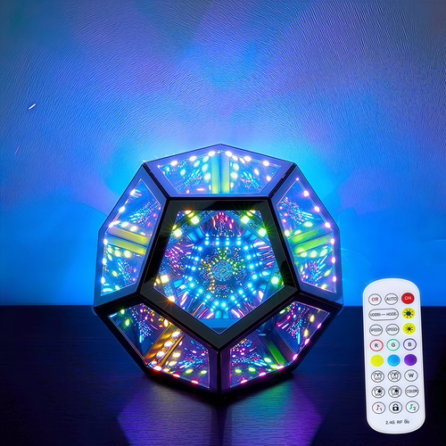 Infinity mirror light - RGBW, 9W, USB, fjernkontroll