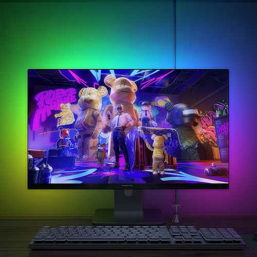 PC Sync LED-stripe 27" skjerm 4 sider - RGBIC, USB, 60 LED/m, 10W/m