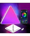 10 stk. Hexagon Tri Panels - Vegglys, RGBIC, fjernkontroll, app-styring