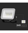 20W LED lyskaster - Samsung LED chip, IP65, sort hus, 4000K, utendørs