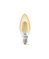 C35 LED-pære 6W E14 - kulltråd, ravfarget, ekstra varm hvit, 230V, 680 lm, forbruk 6W