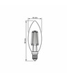 C35 LED-pære 6W E14 - kulltråd, ravfarget, ekstra varm hvit, 230V, 680 lm, forbruk 6W