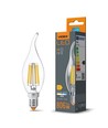 C35 LED-pære 6W E14 - kultråd flamme nøytral hvit, 230V, 806lm