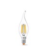 C35 LED-pære 6W E14 - kultråd flamme nøytral hvit, 230V, 806lm