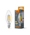C35 LED-pære 6W E14 - glødetråd, varm hvit, 230V, 806lm